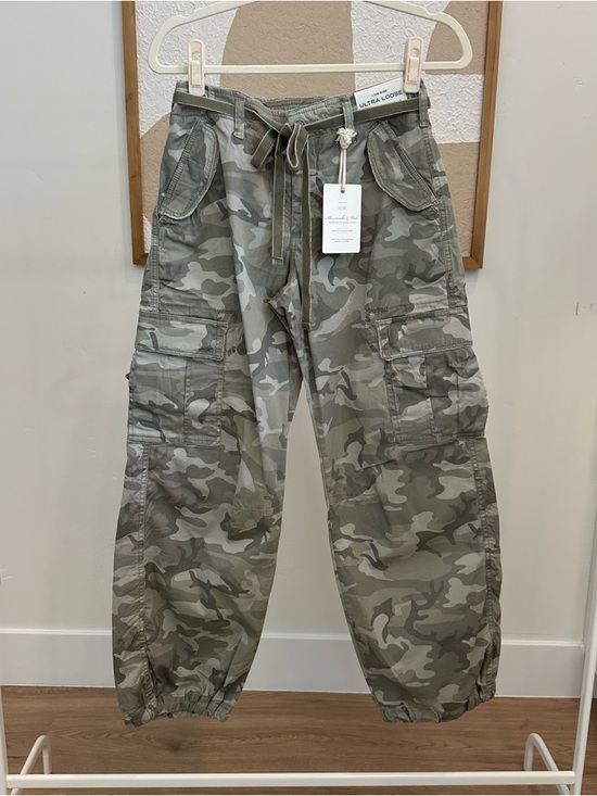 Abercrombie & Fitch Pants - Camo Utility Cargo Joggers w/ Velvet Tie Waist